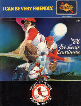 1974 St. Louis Cardinals Scorecard