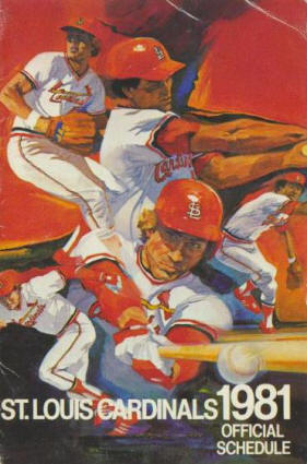 1981 St. Louis Cardinals Pocket Schedule