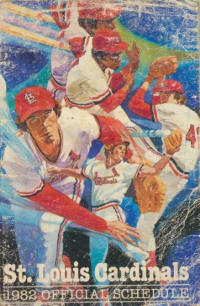 1982 St. Louis Cardinals Pocket Schedule