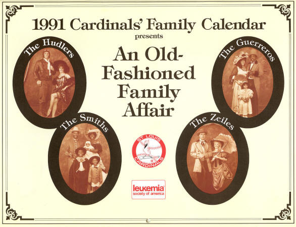 1991 St. Louis Cardinals Family Calendar