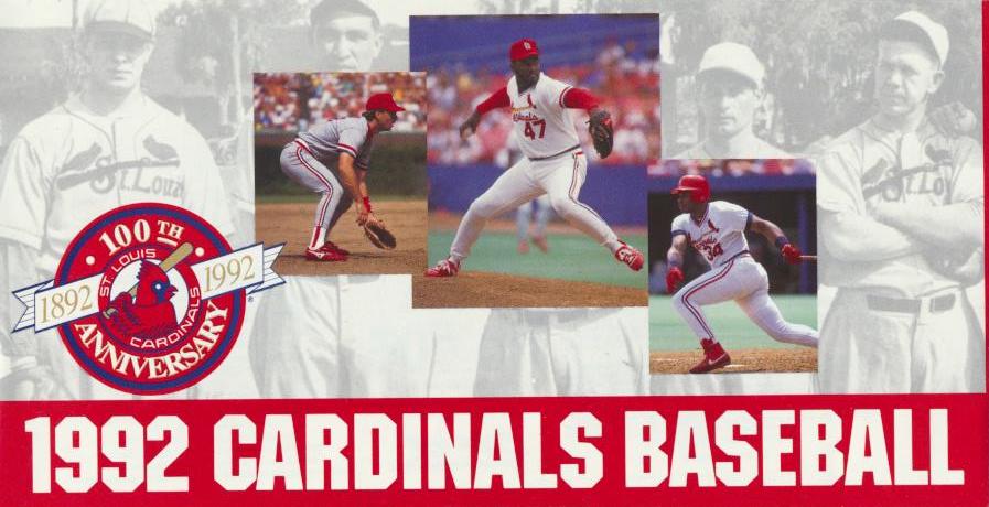 St. Louis Cardinals - 1992 Ticket info front cover