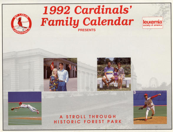 1992 St. Louis Cardinals' Family Calendar