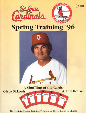 1996 St. Louis Cardinals Official Spring Training Program