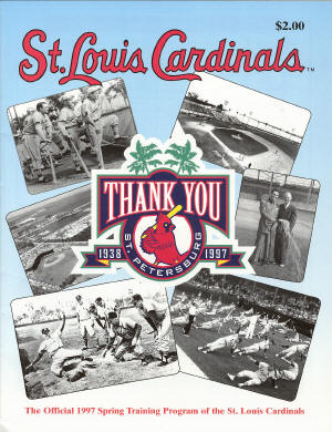 1998 St. Louis Cardinals Official Spring Traning program