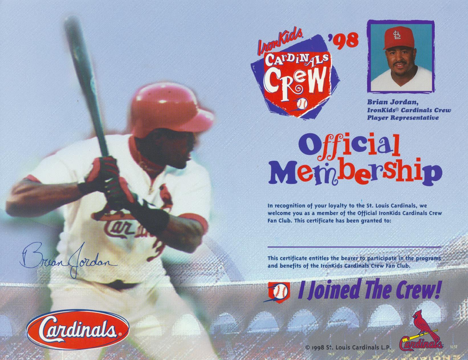 St. Louis Cardinals - 1998 Kids Crew - Brian Jordan