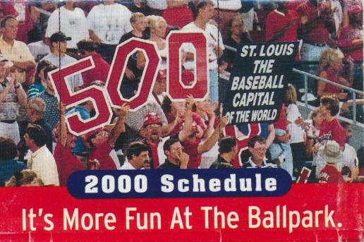 St. Louis Cardinals - 2000 Pocket Schedule