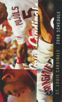 2008 St. Louis Cardinals Pocket Schedule