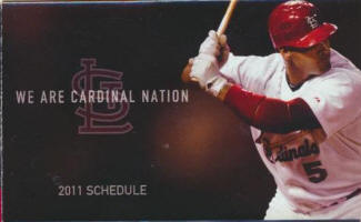 2011 St. Louis Cardinals Pocket Schedule