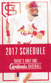 2017 St. Louis Cardinals Pocket Schedule