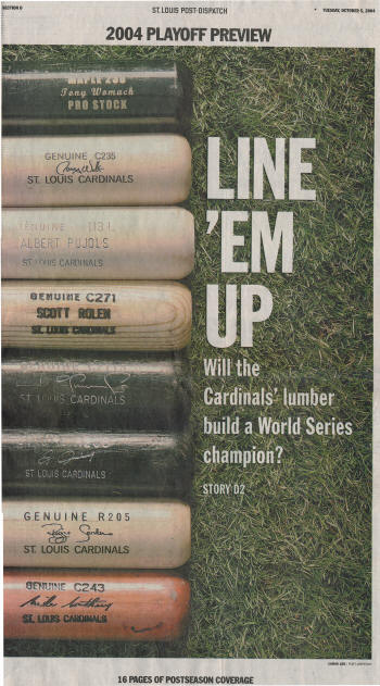 St. Louis Post-Dispatch Cardinals Dodgers NLDS preview - 10/5/2004