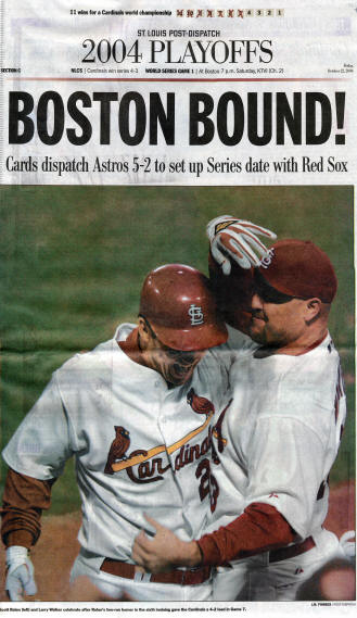 St. Louis Post-Dispatch Cardinals Astros NLCS Game 7- 10/22/2004