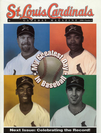 1998 St. Louis Cardinals GameDay Magazine Issue #8