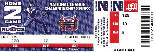 2006 NLCS Ticket Stub