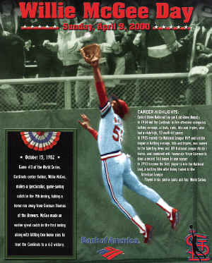 Willie McGee Day - 4-9-2000