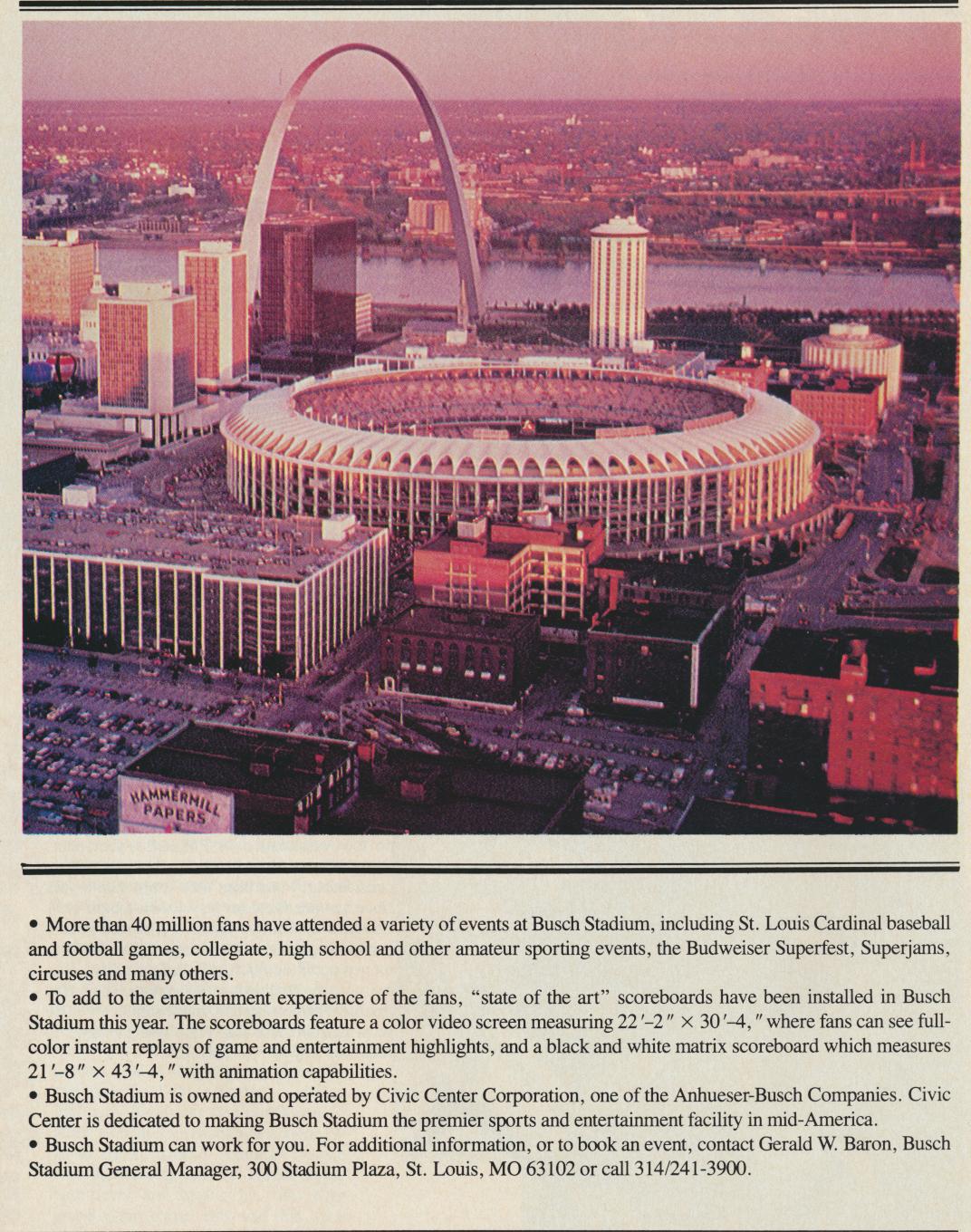 1983 St. Louis Cardinals Official Scorebook